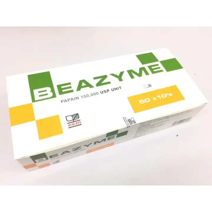 Papain Beazyme Inflammation Tab 150 000 Usp Unit 50strips X 10tablets Papaya Enzyme Lazada