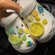 14pcs Summer Lemon croc jibbitz Charm Button Shoes Charm-croc /jibbitz /Button croc /Charm/DIY [shoes not include]. 
