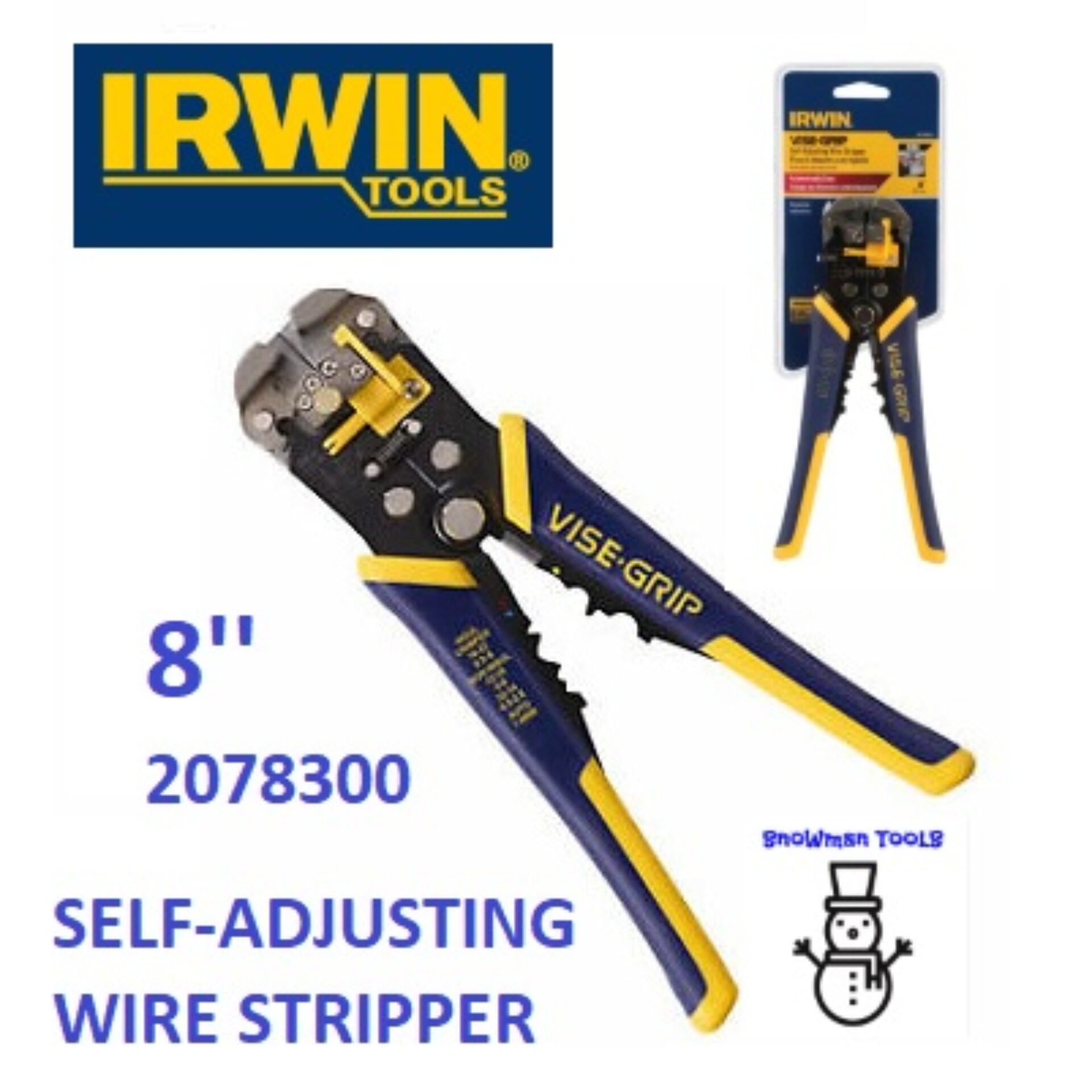 IRWIN Vise-Grip 8 inch Self-Adjusting Wire Stripper/Cutter for sale online 