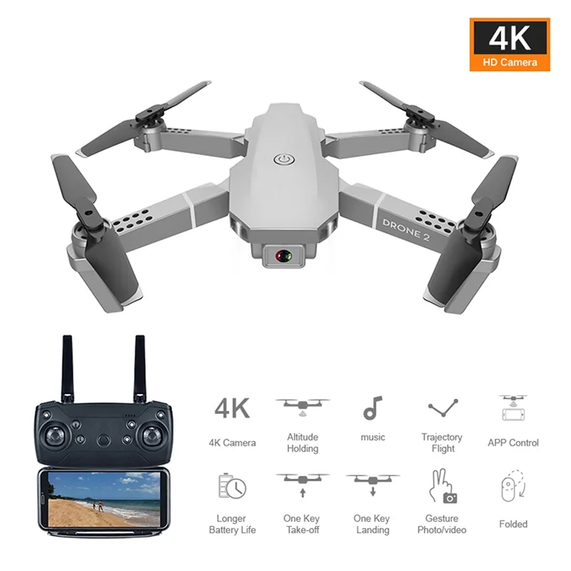 LSRC 4K RC Drone E68 Pro GPS Drone With 4K Wifi FPV HD Wide Angle Camera Foldable Mini Dron RC Drone