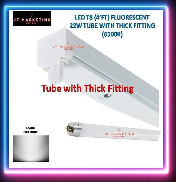 Led 20w T8 Tube 4ft Fluorescent Tube With Thick Fitting Housing Set Lampu Kalimantang Lazada