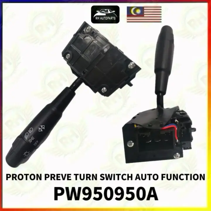 Proton Preve Wiper Switch /Wiper Suis /Turn Signal Switch headlamp suis Turn Switch (BLACK BASE)