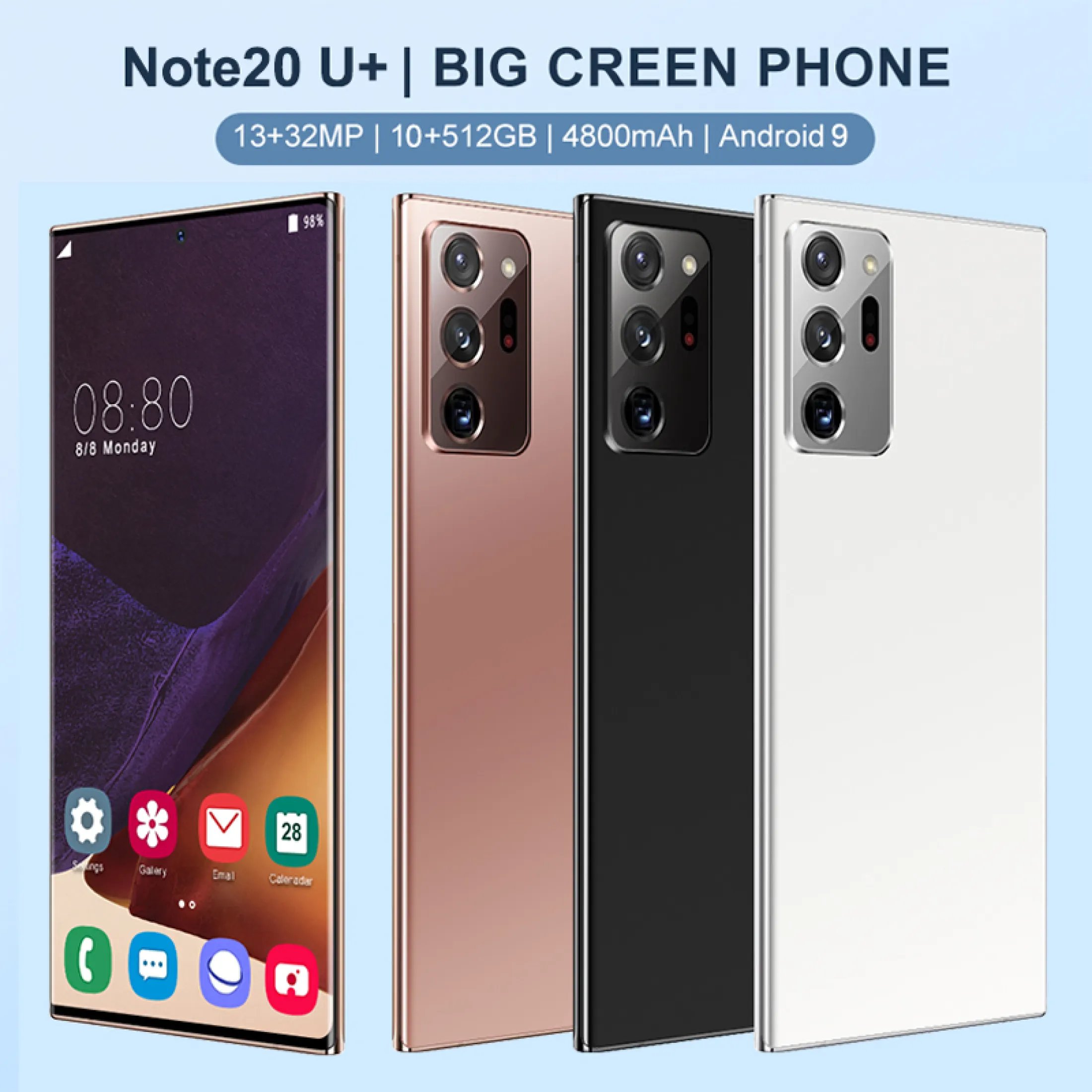 2020 New Malaysia Original Note20 U Cheap Galaxy Mobile Phone With Smart Pen 10 512gb Ram 6 9 Inch Full Screen Fashion 5g Smartphone Game 5g Mobile Phone Hd Camera Free Shipping