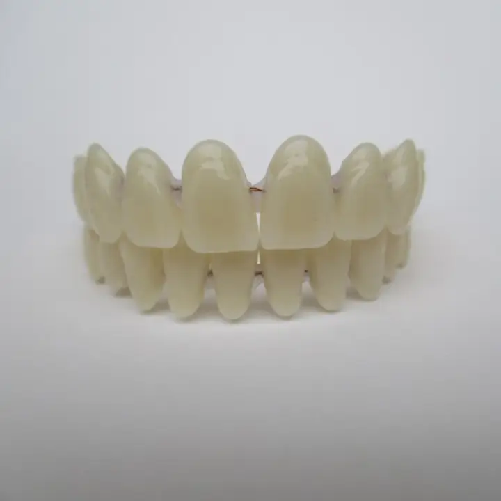 (COD)28pcs Resin False Teeth Whitening Dentures Temporary Fake Tooth Upper Lower Removable Dental Veneers Dentadura Postiza Completa