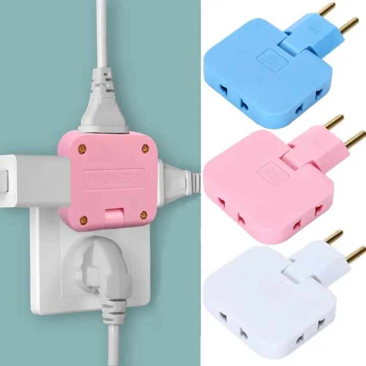 EU Plug 180° Rotatable Socket Adapter Multiprise 1 Convert 3 Extension Electrical Socket Mini Slim Wireless Socket AC Adapter