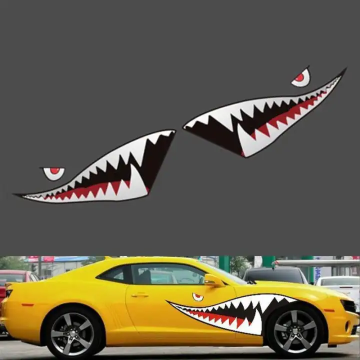 59'' Size Shark Mouth Teeth Graphics Vinyl Car Sticker Decal Graphics Decor Nice