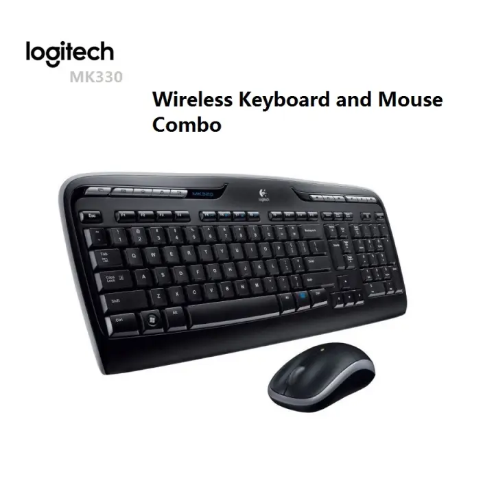 Logitech MK330 2.4Ghz Wireless Full-size Keyboard and Mouse Combo with USB Receiver