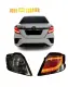 Perodua Bezza 2016~2022 Dragon Scale Dynamic Led Tail Lamp Lampu Belakang Signal Running Lampu Belakang (Full Set 2 pcs). 