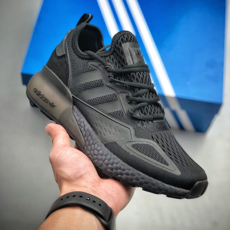 Original Official Adidas Running Shoes Men ZX 2K Sneaker Shoes Unisex Black Comfortable Shoes