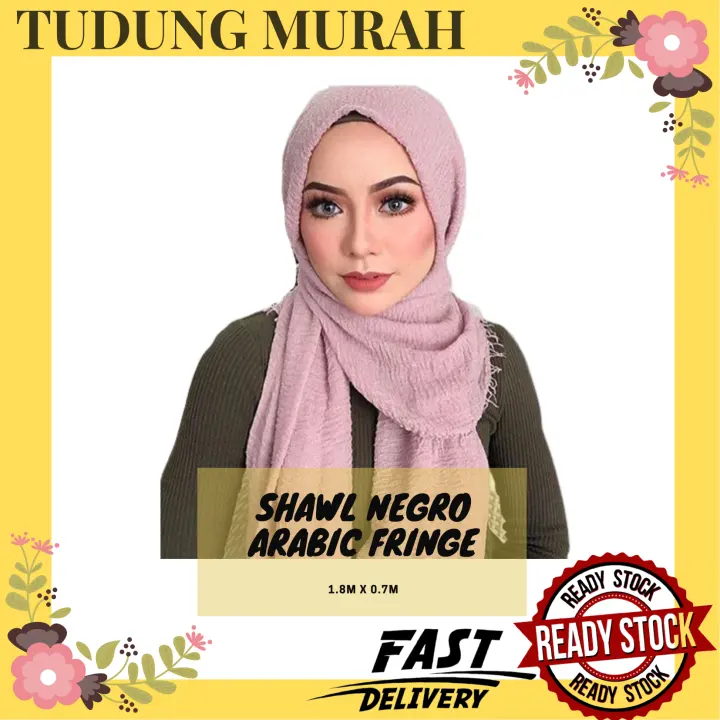 Shawl Arabic Fringe Exclusive Shawl Negro Borong 10pcs Lazada