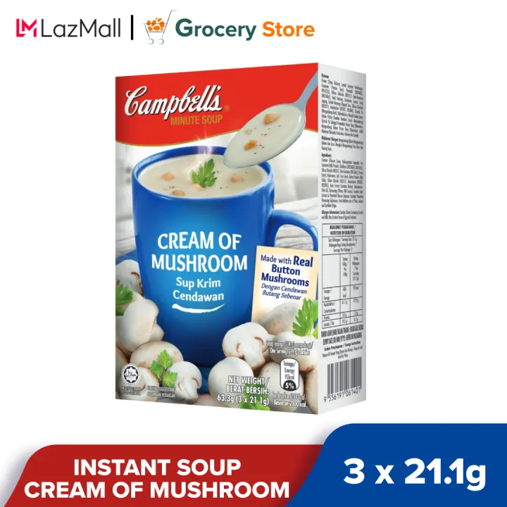 Campbell Soup Cream Of Mushroom Instant Soup 3x21 1g Lazada