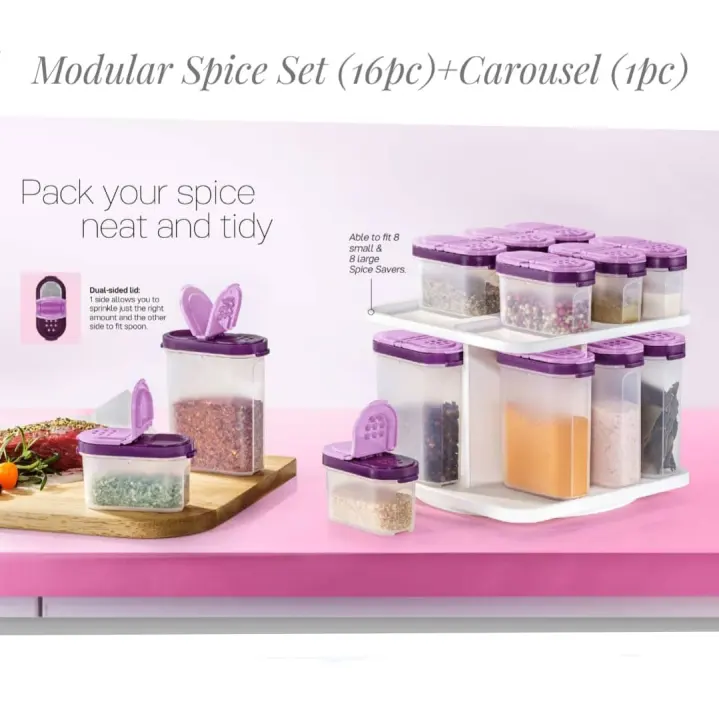 Tupperware Modular Spice Set(16pc)+Carousel(1pc)