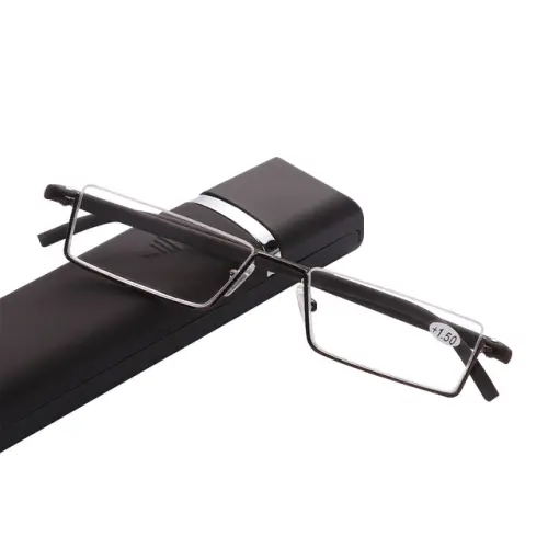 แบบพกพาป้องกันแสงสีฟ้าแว่นตาอ่านหนังสือสำหรับผู้หญิงผู้ชายแว่นตาผู้สูงอายุเกรด + 1.0 1.5 2.0 TR90ครึ่งเฟรมเรซินเลนส์พร้อมMatchแว่นตา