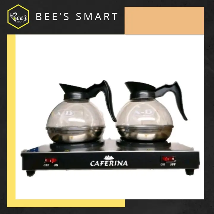 CAFERINA Electric Dual Hot Plate Coffee Warmer decanter coffee heat station