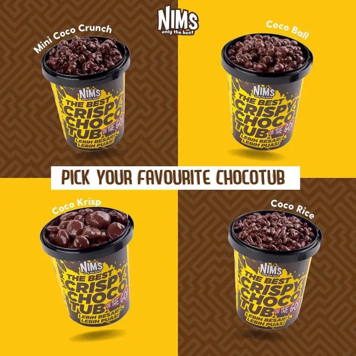Nims Crispy Choco Tub Viral Choco Jar Sedap Coco Rice Mini Coco Crunch Coco Ball Rainbow Series Lazada