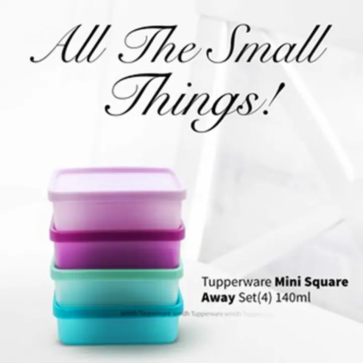 Tupperware Mini Square Away (4) 140ML