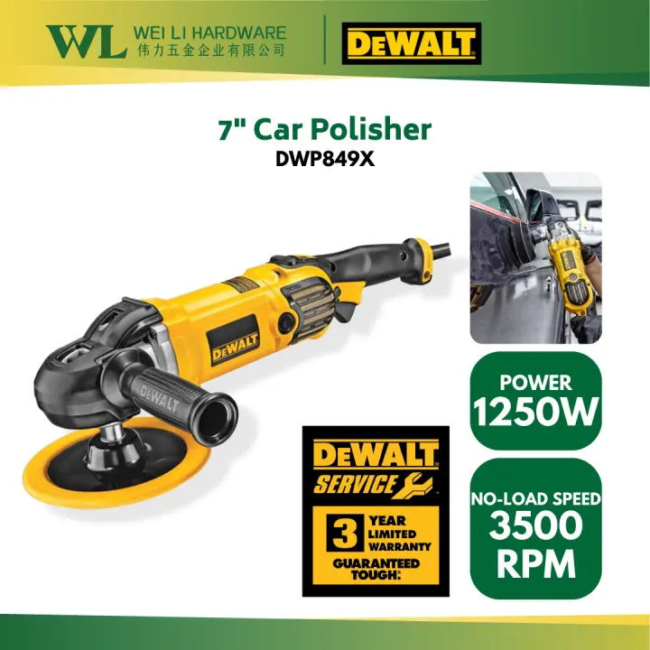 Dewalt DWP849X 180mm 7" Car Polisher 1250W Heavy Duty / Dewalt Polisher Original