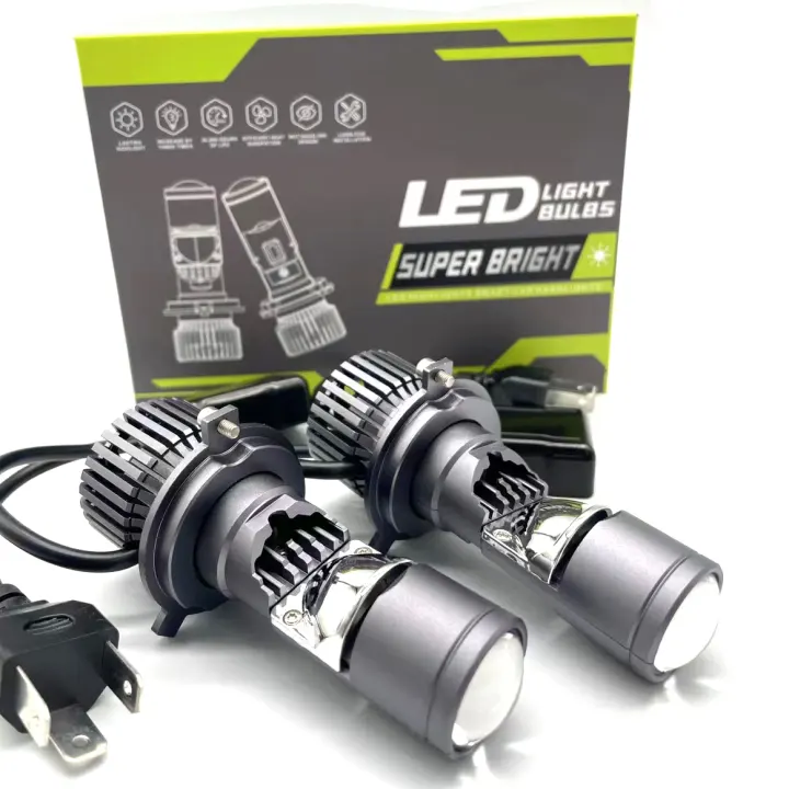 H4 LED Mini Projector Lens H4 Headlight Led for Car Automobles Canbus Bulb Super White Car Light Bright