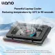 【Local stock】llano V12 Laptop Cooler Powerful Turbo-Fan RGB Blower-style Cooling Pad with Infinitely Variable Speed 3 USB ports for Rapid Cooling Gaming Laptop, For 15.6-21inch. 