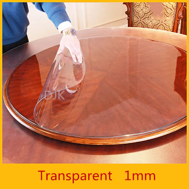 Hot Round Tablecloth Pvc Kitchen, Round Table Plastic Protector