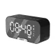 Bluetooth speaker temperature display multi-function digital alarm clock with FM radio LED mirror alarm clock subwoofer music player dual alarm clock. 