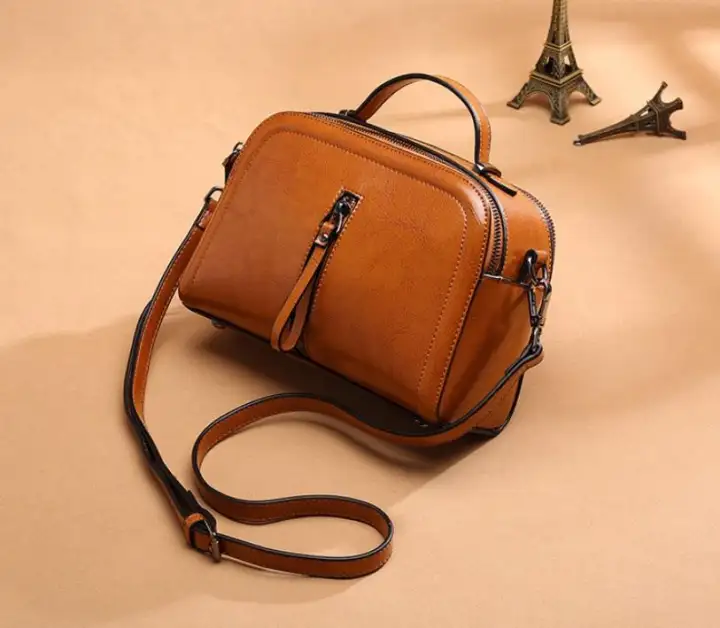 Genuine Leather Sling Handbag Beg Tangan Kulit Asli A01 Lazada