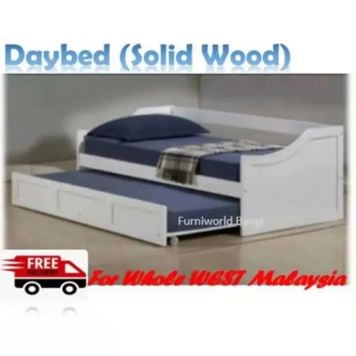 free shipping to whole west malaysia daybed sofa bed furniworld top sale product full white solid wood lazada
