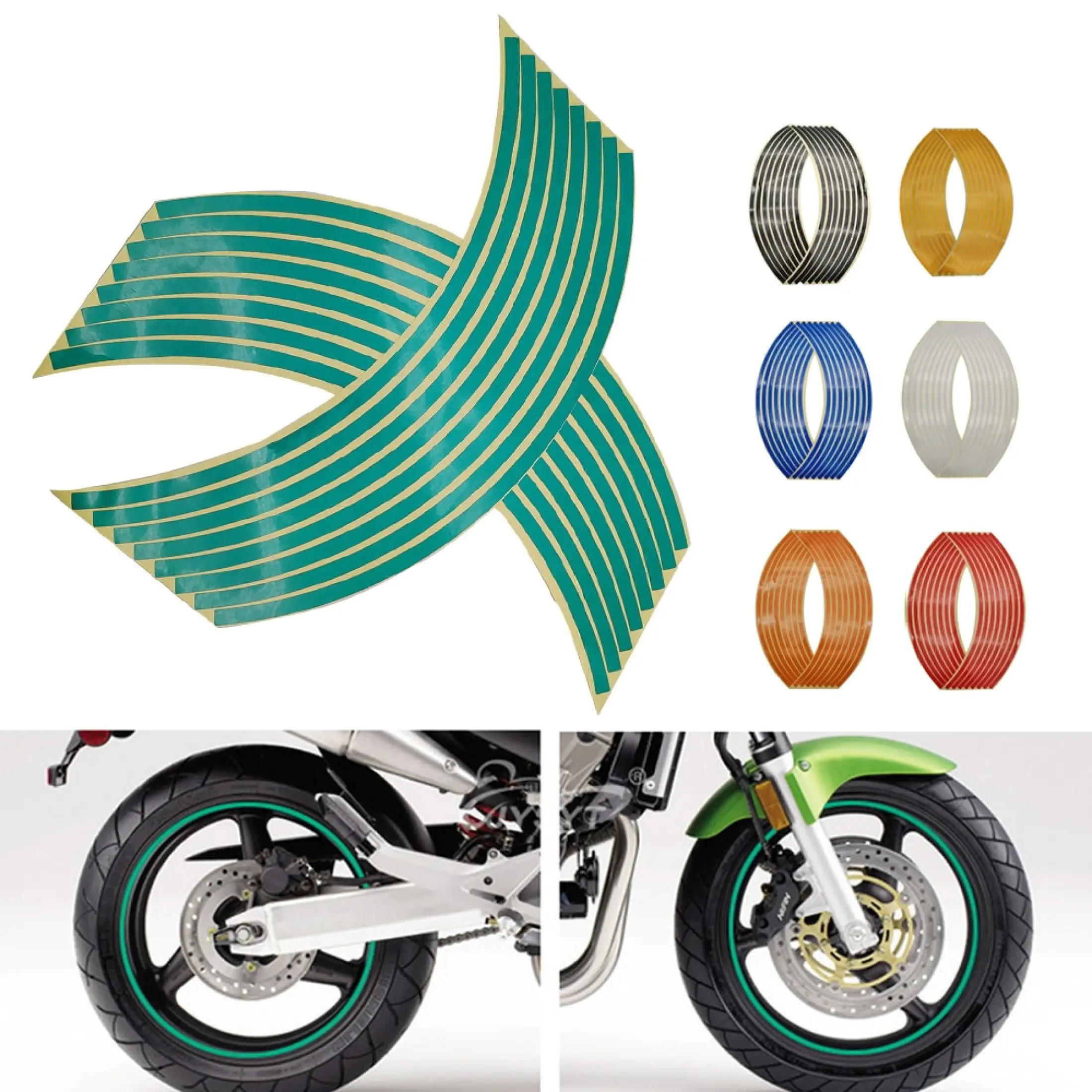 For BMW G310GS#s 2 Rim Decal Fashion wheel protector Motorcycle wheel paster