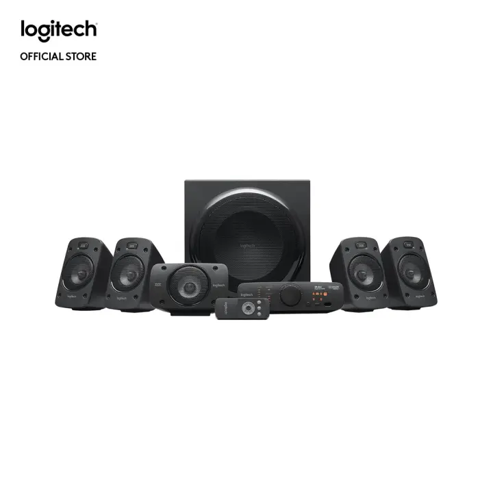 Logitech Z906 5.1 Surround Sound Speaker System, THX, Dolby & DTS Certified, 1000 Watts Peak Power, Multi -Device, Multiple Audio Inputs, UK Plug, PC/PS4/Xbox/Music Player/TV/Smartphone/Tablet