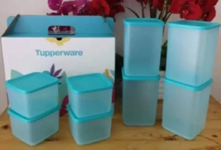 Tupperware So Tall So Fresh / Sea Breeze Set (8) 2.2L (4) + 1.0L (4) + Gift Box