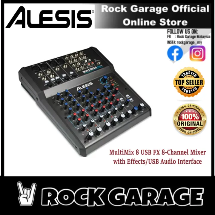 Alesis MultiMix 8 USB FX 8-Channel Mixer with Effects/USB Audio Interface