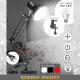 MT-322 IKEA INS STYLE LONG ARM TABLE LAMP METAL SWING ARM DESK LAMP WITH INTERCHANGEABLE BASE / CLAMP SUIT FOR E27 BULB. 