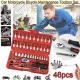 【46pcs/set Tools Kit】Chrome Vanadium Socket Set Tool Box Set Ratchet Spanner Wrench Set Car Motorcycle Motor Bicycle Repair Tool box set Socket Set Ratchet Wrench Combination Tool Kit  Set Alat Pembaikan Kereta 维修工具套装. 