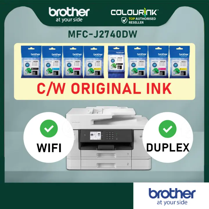 Brother MFC-J2740DW A3 Print A4 Scan Copy Fax Colour Inkjet Printer Wifi Duplex ADF Pigment Ink similar MFC-J2730DW L14150 Ix6780 7740 7720