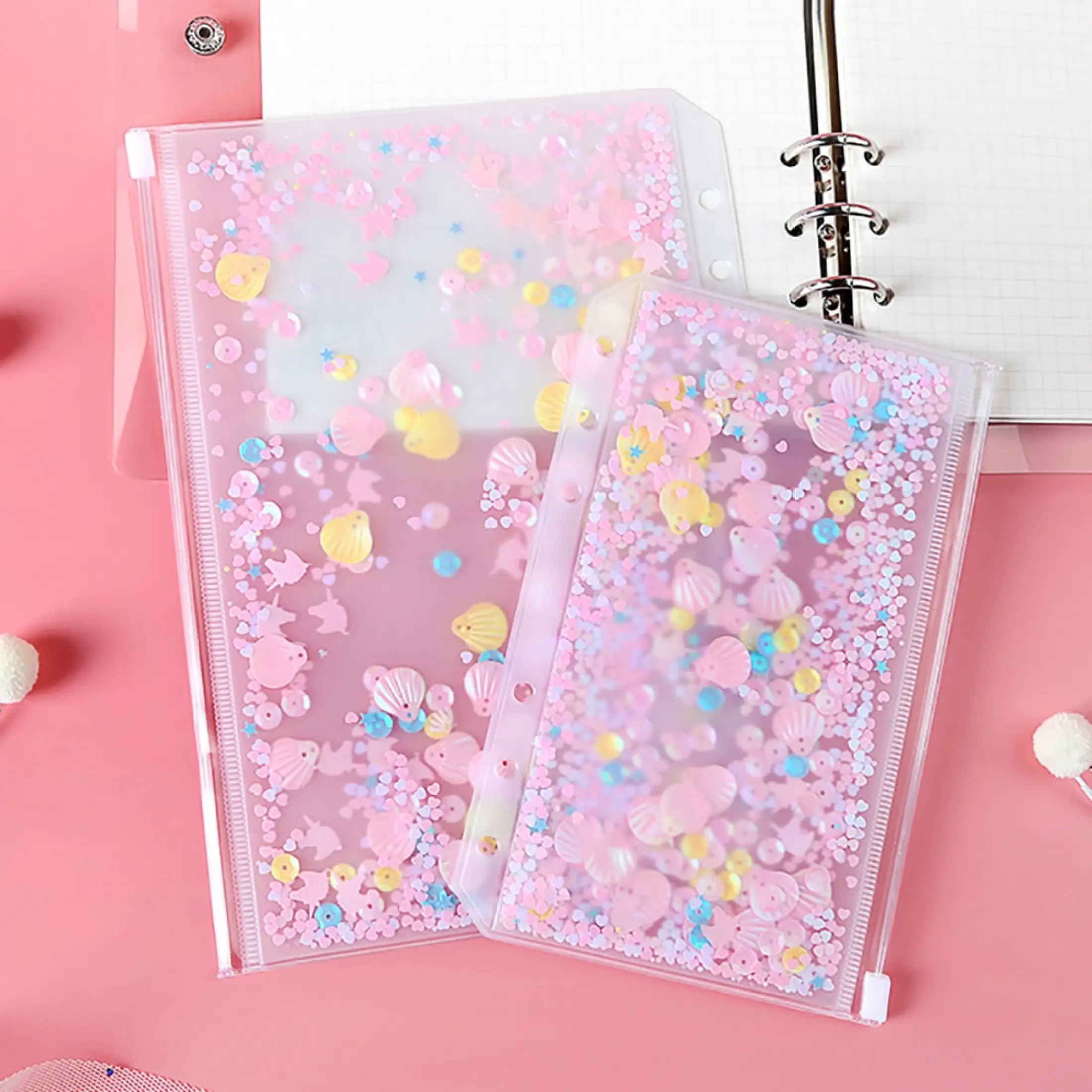 A6 17cm 6 Holes Cover Round Ring Binder File Folder Monthly Plan Refill Paper, A5 Refill Paper for A5 21cm