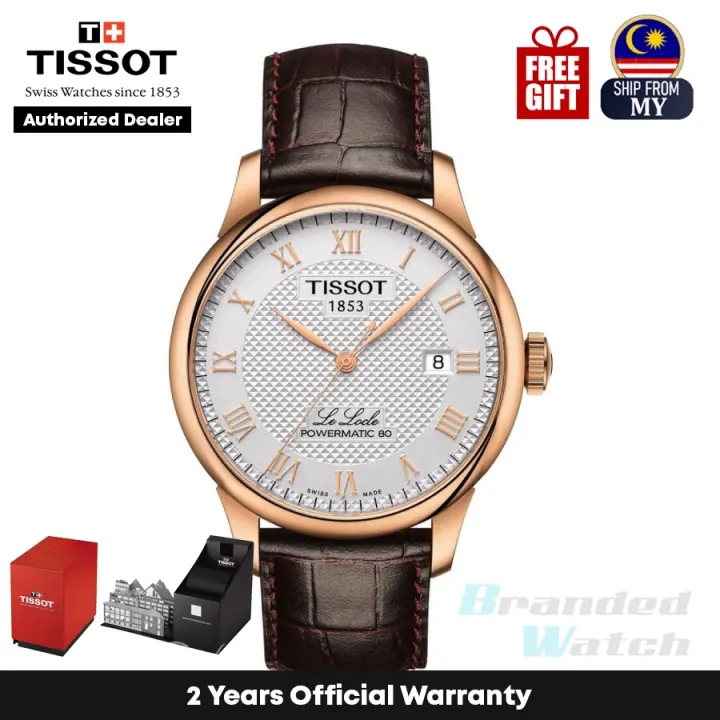Official Warranty Tissot T006 407 36 033 00 Men S Le Locle Analog Automatic Silver Dial Leather Strap Watch T0064073603300 Watch For Men Jam Tangan Lelaki Tissot Watch For Men Tissot Watch Men Watch Lazada