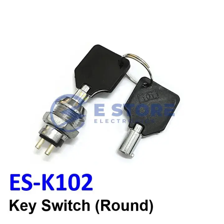ES-K102 / ES-S101 12mm Security Electronic Key Lock Switch On/Off 2 Positon With Key
