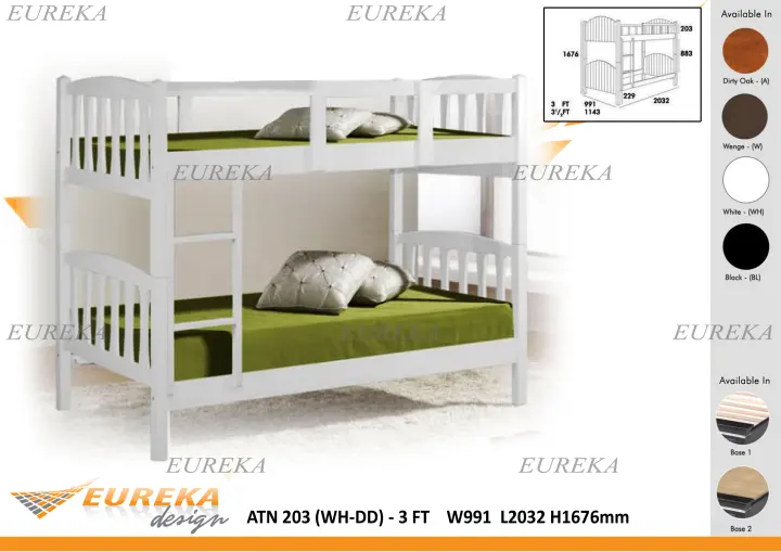 Pre Order 4 Week 03 Double Decker Single Super Single Bed Frame Katil Kayu 2 Tingkat Deliver Installation Klang Valley Lazada