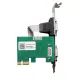 【DIEWU】PCIe Serial Card / RS-232 2-Port PCI Express PCI-E X1 Card with 2 Serial Port Card (AX99100 Chipset). 