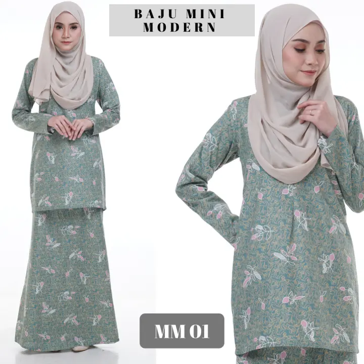 Mm 01 Baju Kurung Moden English Cotton Lazada