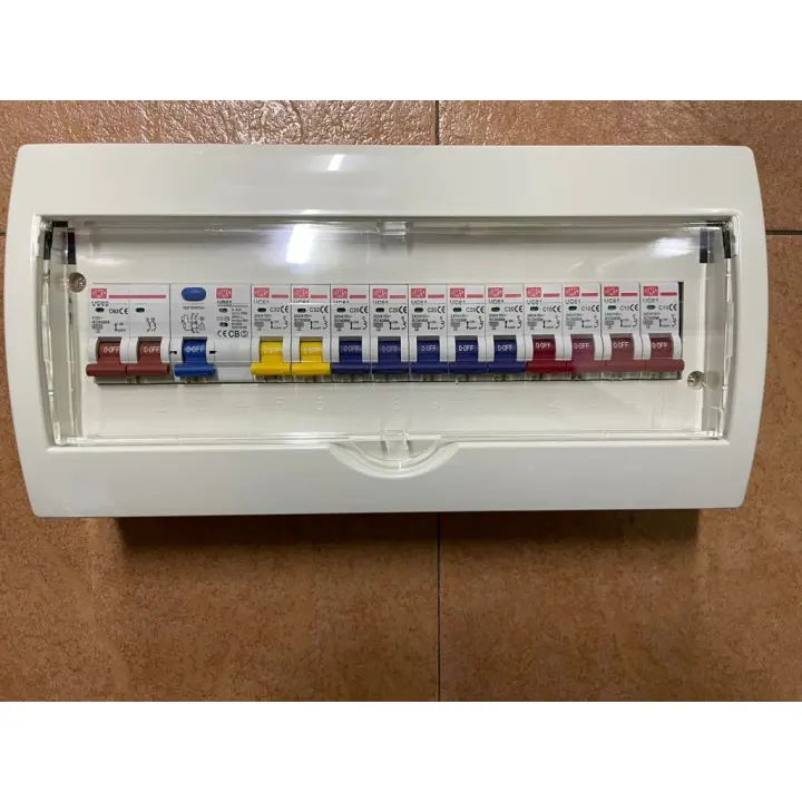 FULL SET ELECTRIC BOXES 15.5 WAYS MCB DB BOX BREAKER FUSE ELECTRICAL DB BOX SET 15.5 WAY FREE WIRE / ELCB / MCB BOX / 2 POLE MCB FULL SET SINGLE PHASE MAIN DB
