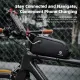 ROCKBROS Bicycle Front Tube Bag Stable Narrow Design 1.3L Capacity for MTB Road Bike Cycling Accessories. 