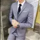 3 Piece Suit Men Blazer Lelaki Set Baju Tuxedo Slim Fit Blazer Men Formal Business Wedding Korean Office Coat Plus Size. 