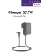 21.7V AC Charger for Dyson V10 Slim (SV18) Vacuum Cleaners - Power Adapter with Indicator Light, 1.8m Long Cable, Fast Charging, and Charging Protection. 