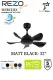 REZO Mercury 32"/ 42"/56" DC Motor Remote Control Ceiling Fan 9speed / Kipas Siling Remote Control. 