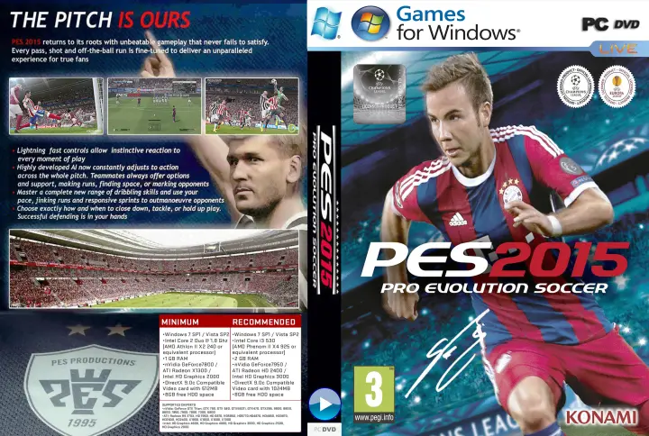 Pro Evolution Soccer 15 Pc Game Offline Dvd Installation Lazada