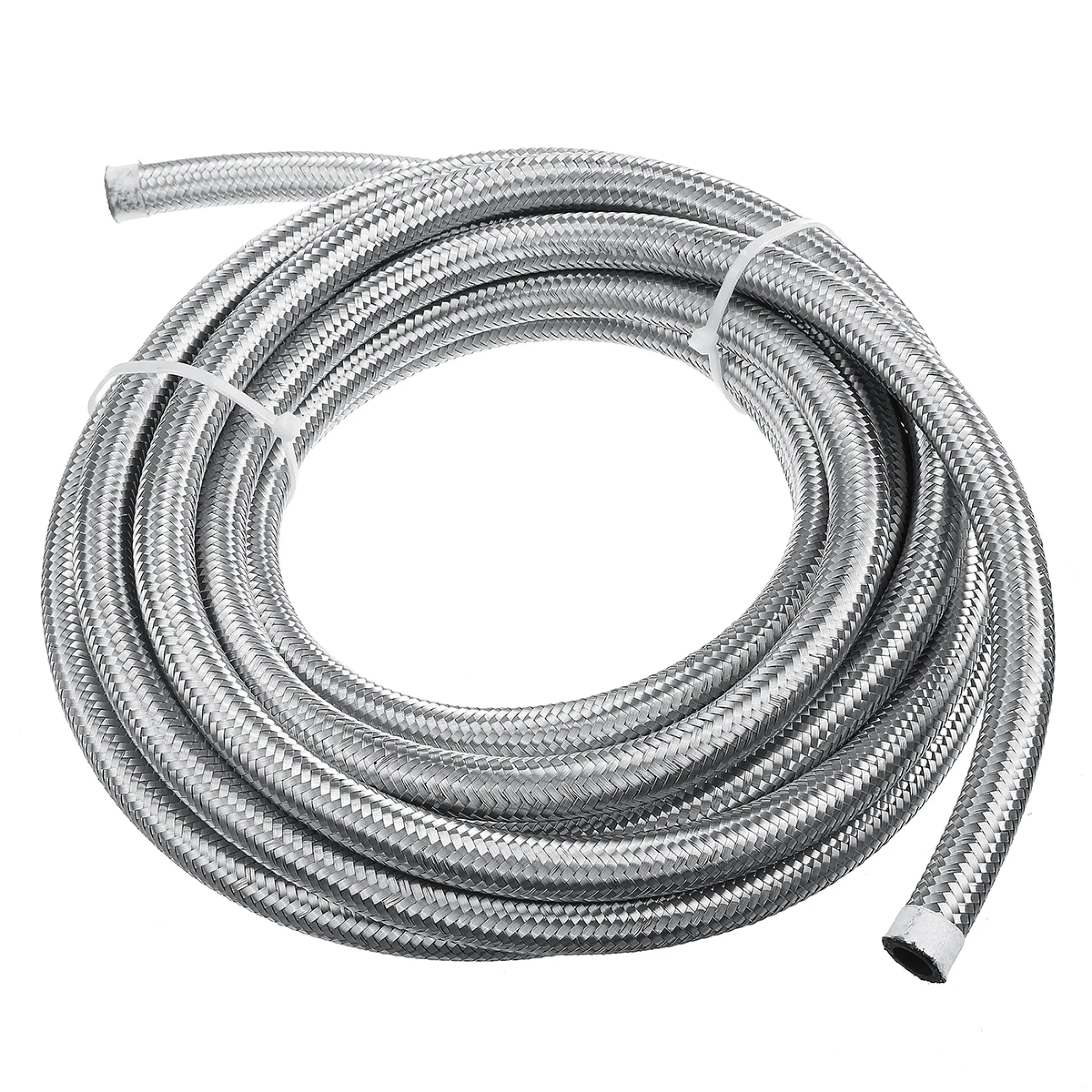 AN8-8AN AN-8 Stainless Steel Nylon Braided Oil Fuel Hose Line 16FT KIT 3000PSI