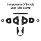 WEST BIKING Bicycle Saddle Clamp Code Cushion Mount Metal Clip Bike Seat Collar Quick Release Fix Clamp Bike Saddle Accessories. 