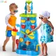 TEMI Water Table Waterfall Outdoor Toys for Kids Toddlers Boys Girls, Two-Sided Waterfall Tray Water Sand Activity Tables Outdoor Outside Toys. 