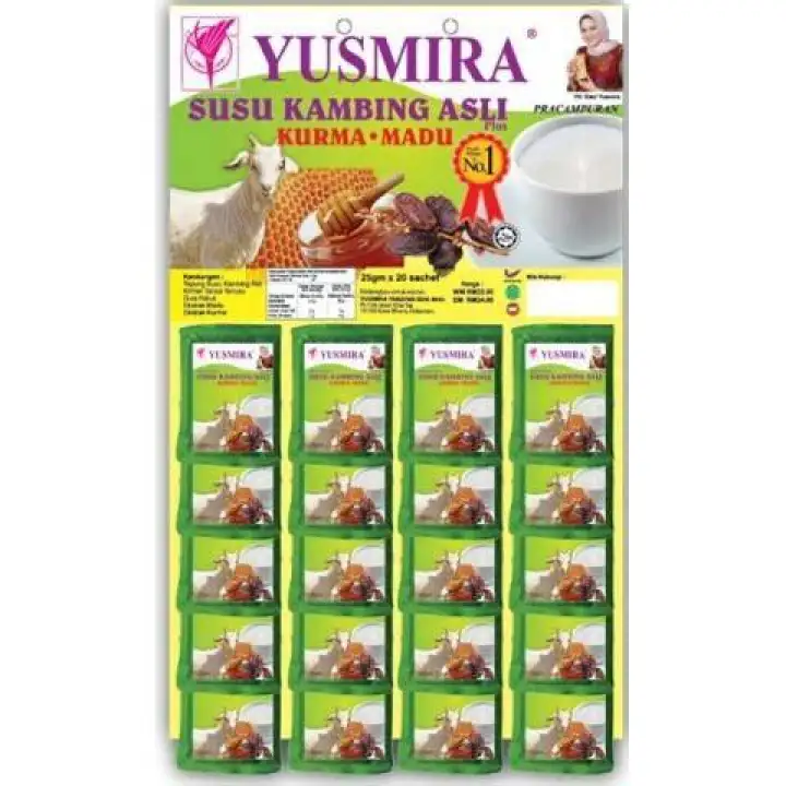 Yusmira Susu Kambing Asli Kurma Madu 20 Sachets Lazada